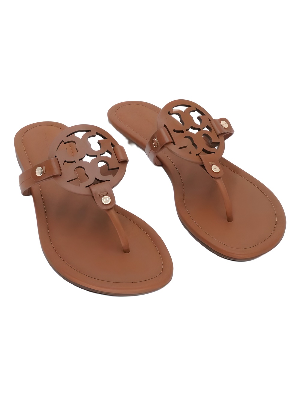 Tory Burch Miller Vintage Vachetta Leather Thong Sandals Size 10M